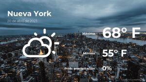 Nueva York: el tiempo para hoy jueves 20 de abril
