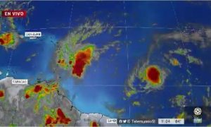 El centro de la tormenta tropical Bret está cerca de la isla de St. Vincent