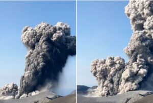 Volcán Ebeko entró en erupción y dejó columnas de ceniza de hasta tres kilómetros de altura