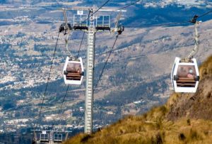 Usuarios quedaron atrapados en el Teleférico de Quito por desperfecto eléctrico