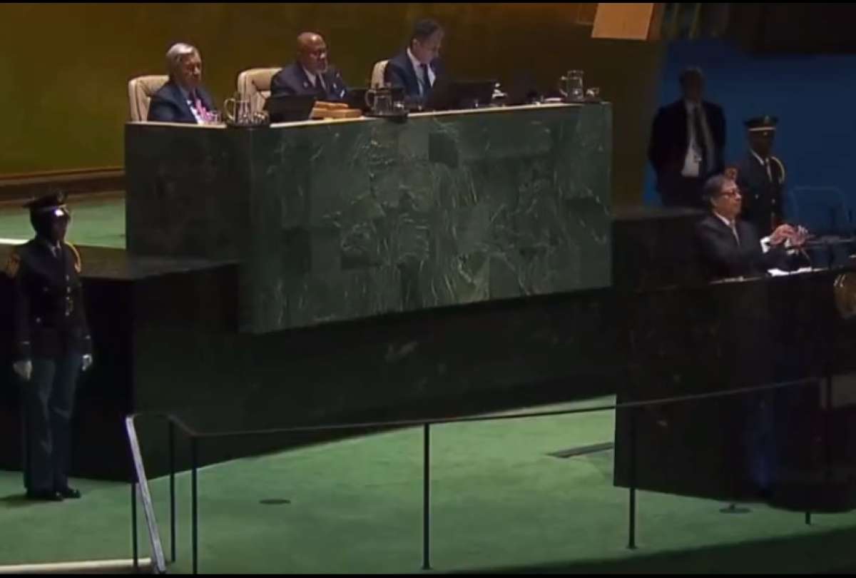 El presidente de Colombia, Gustavo Petro, vivió un incómodo momento en la Asamblea General de las Naciones Unidas.