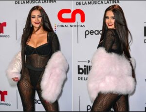 La cantante venezolana Aiona Santana, derrocha glamour en los Premios Billboard