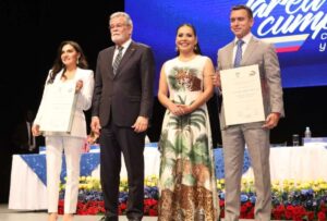 Daniel Noboa y Verónica Abad fueron acreditados como presidente y vicepresidenta