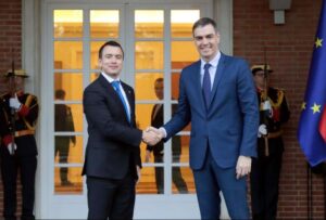 Daniel Noboa, presidente de Ecuador, cumplió con reuniones diplomáticas en España