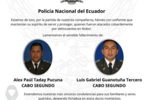 Asesinato de dos policías en Nobol, Guayas