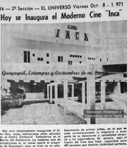 INAUGURACIÓN DEL CINE INCA