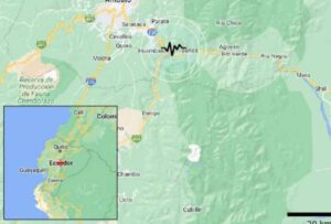 Se registró un sismo a 4.46 km de Baños, Tungurahua
