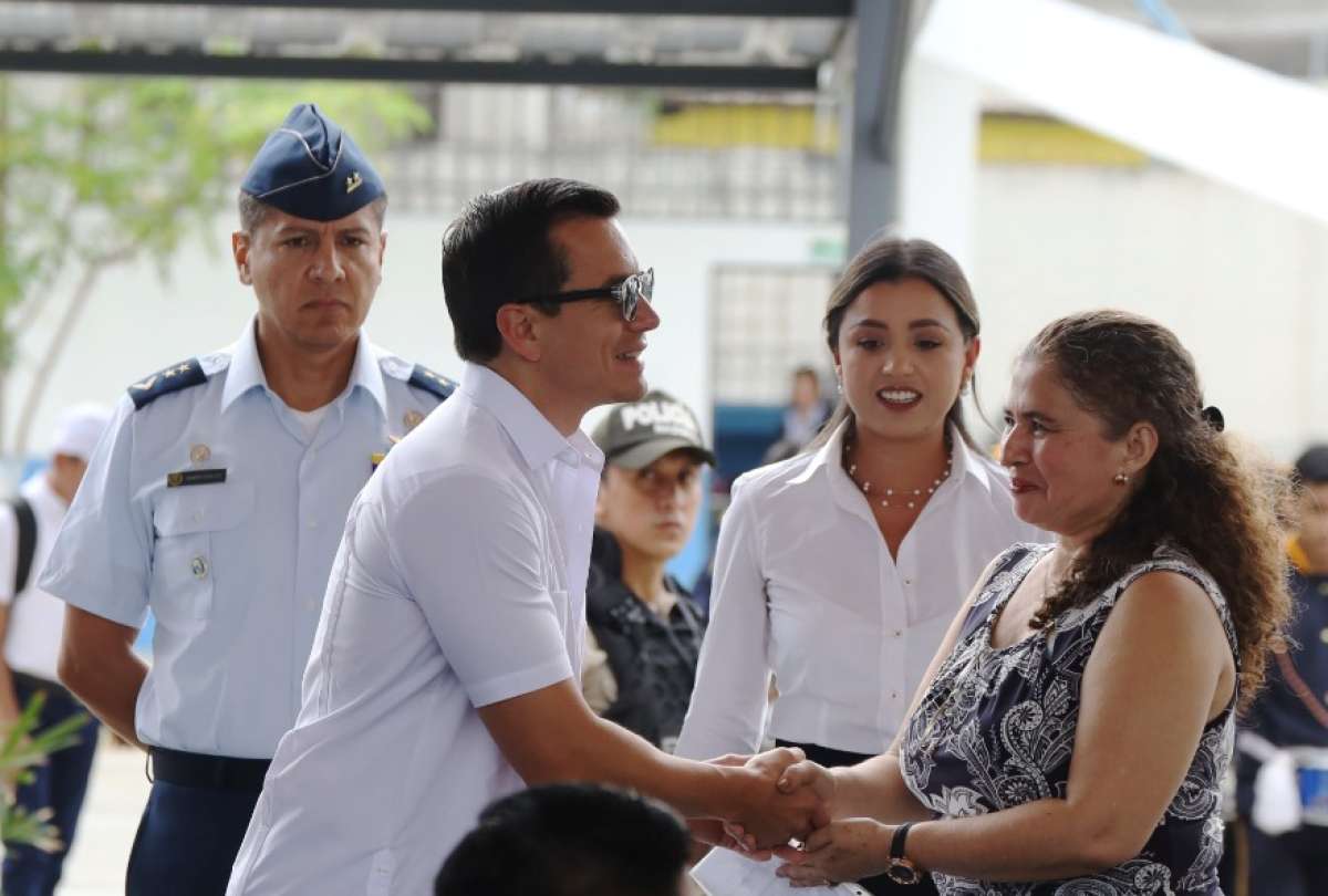 Esa gente debería estar presa”, dijo Daniel Noboa, presidente de la República, durante la inauguración del año escolar en régimen Costa-Galápagos