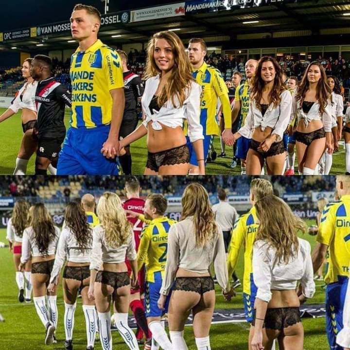 En 2016 el club de fútbol holandés cambió a los niños por modelos en ropa interior