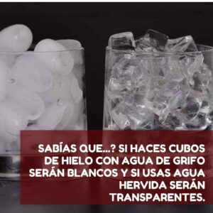 Agua hervida para la fabricación del hielo