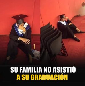 JOVEN LLORA AL DARSE CUENTA DE QUE SU FAMILIA NO ASISTIÓ A SU GRADUACIÓN