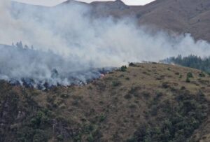 Un nuevo incendio se registra en Azuay en menos de una semana