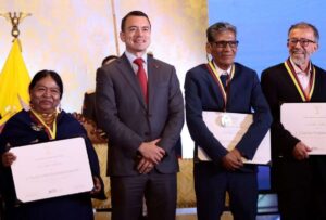 El presidente de la República, Daniel Noboa anunció a los ganadores del XXXI Premio Nacional Eugenio Espejo
