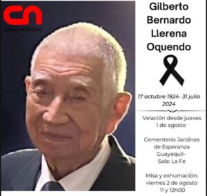HA FALLECIDO DON GILBERTO LLERENA OQUENDO