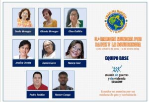 EQUIPO ECUATORIANO PARTICIPARÁ EN EL INICIO DE LA 3.a MARCHA MUNDIAL POR LA PAZ Y NO VIOLENCIA EN COSTA RICA