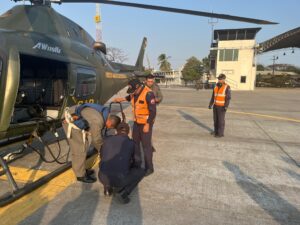 Apoyó en la mitigación del incendio vía Daule