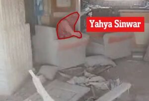 Un dron israelí identificó al líder de Hamas, Yahya Sinwar, herido y oculto