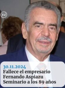 FALLECE EL EMPRESARIO FERNANDO ASPIAZU