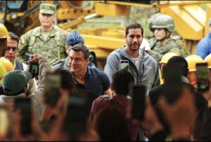 Noboa recorrió trabajos de mantenimiento de la carretera E45