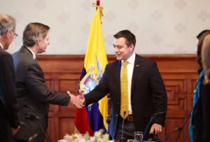 Daniel Noboa consolida alianzas con organismos multilaterales para el desarrollo nacional