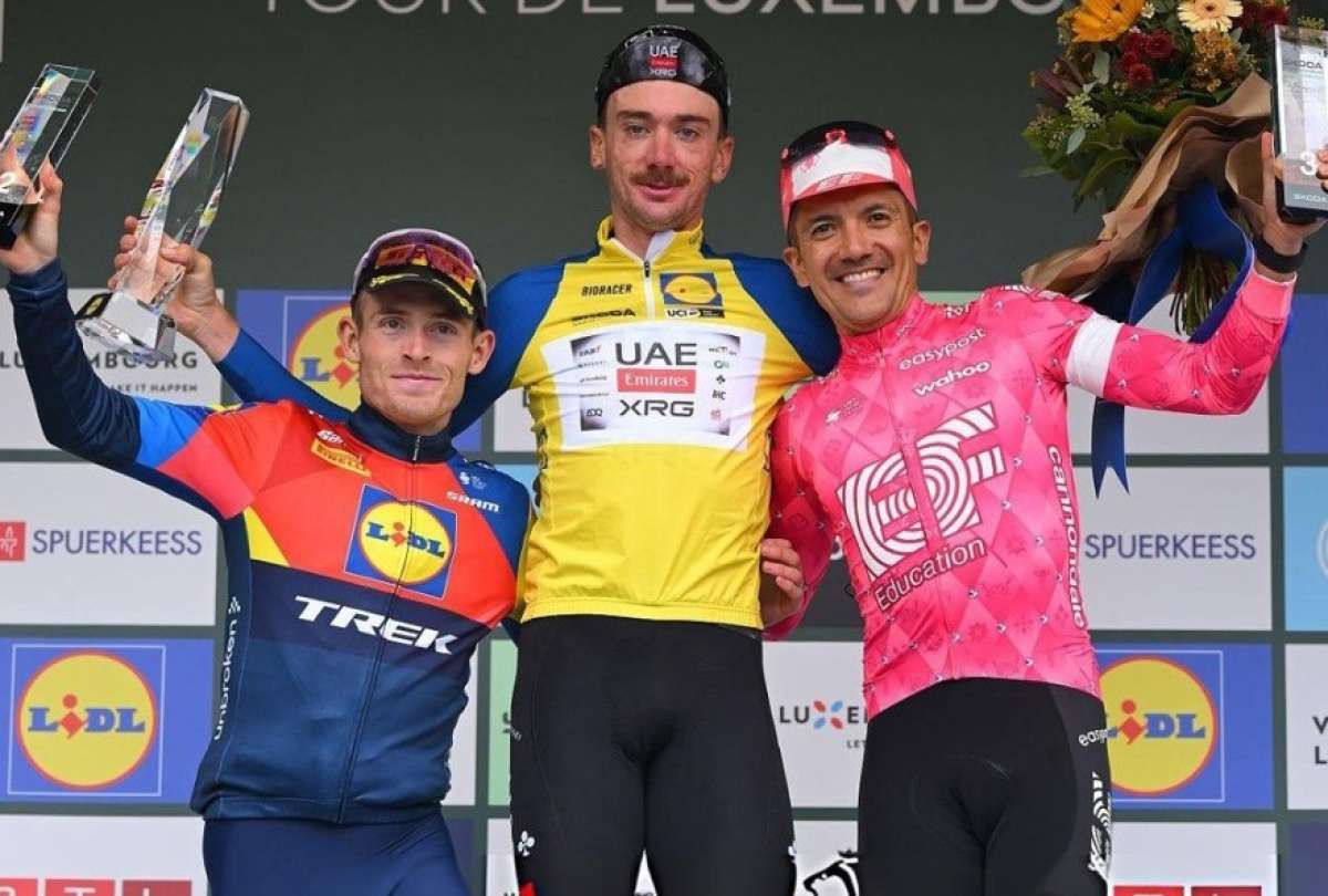Richard Carapaz se subió al podio en el Tour de Luxemburgo