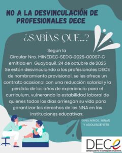 Situación que está afectando a varios psicólogos, trabajadores sociales que laboran como Departamento de Consejeria Estudiantil del Ministerio de Educación
