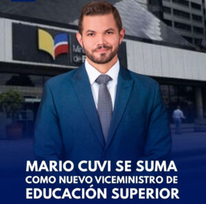Mario Cuvi como nuevo viceministro de Educación Superior
