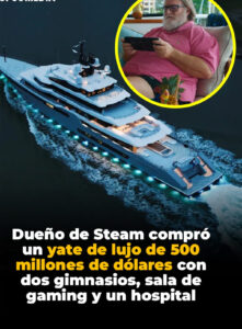 Gastó 500 millones de dólares en un yate de lujo “gamer” de 111 metros