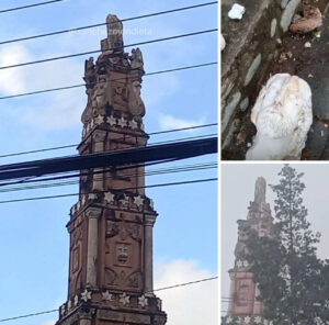 UN RAYO DESTRUYÓ LA IMAGEN DE CRISTO, DEL MONUMENTO DE CRISTO REY, EL MÁS ALTO DE CUENCA