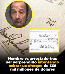 Jeff Waters intentó cobrar un cheque de 368 mil millones de dólares