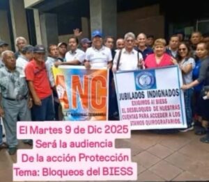 JUBILADOS INDIGNADOS EXIGIENDO DESBLOQUEEN SUS CUENTAS PARA ACCEDER A NOVACIONES DE PRÉSTAMOS