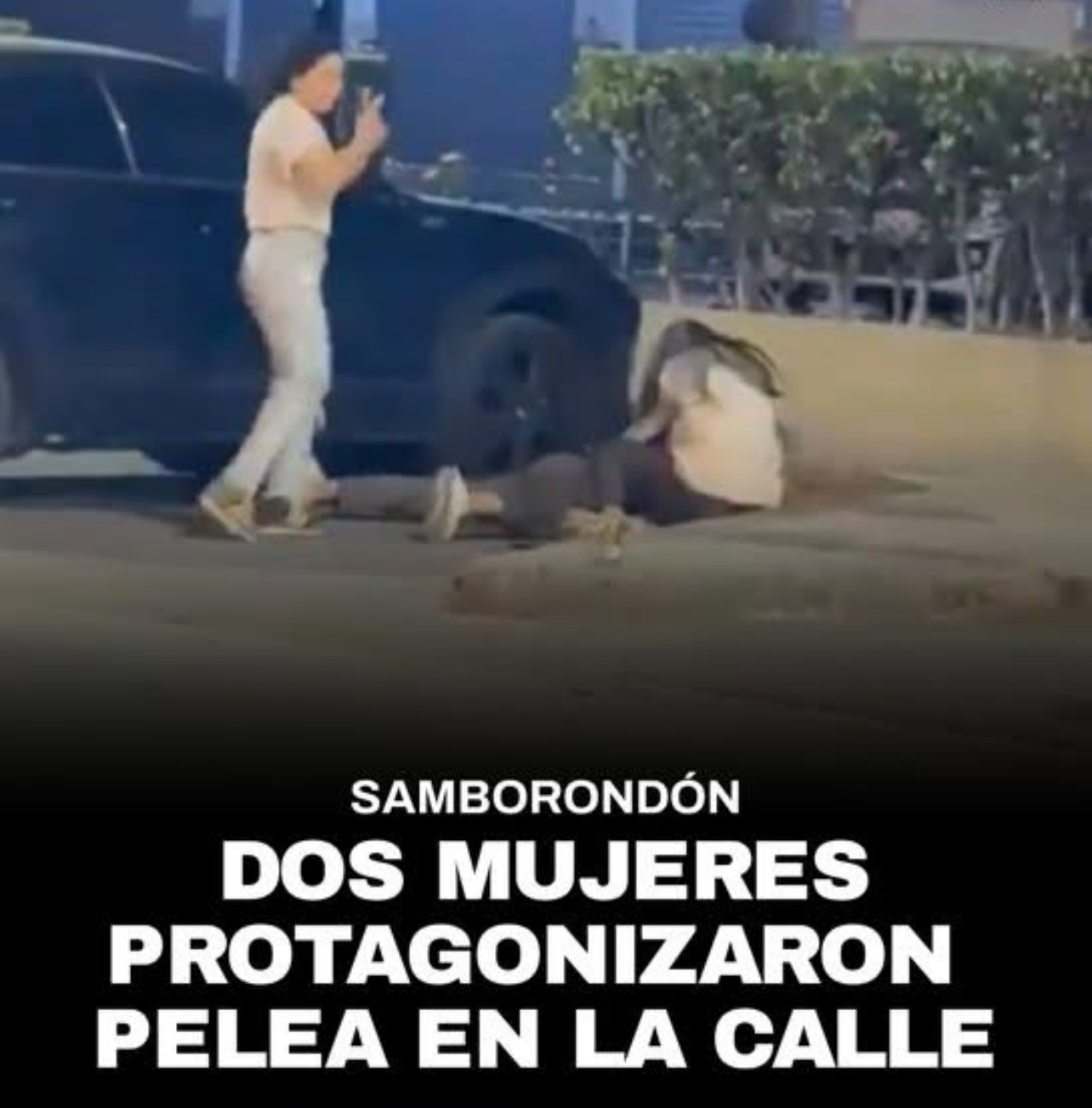 DOS MUJERES PROTAGONIZARON UNA PELEA EN PLENA CALLE EN SAMBORONDÓN