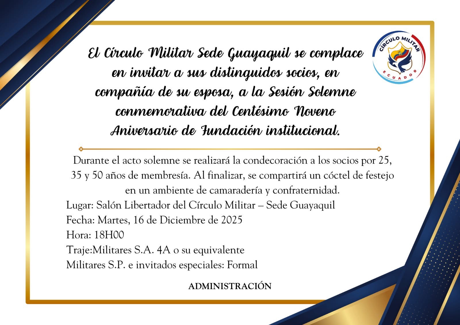 Aniversario institucional