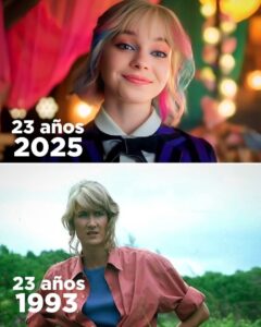 Laura Dern tenía 23 años cuando grabó Jurassic Park, la misma edad que tiene ahora Emma Myers en Wednesday