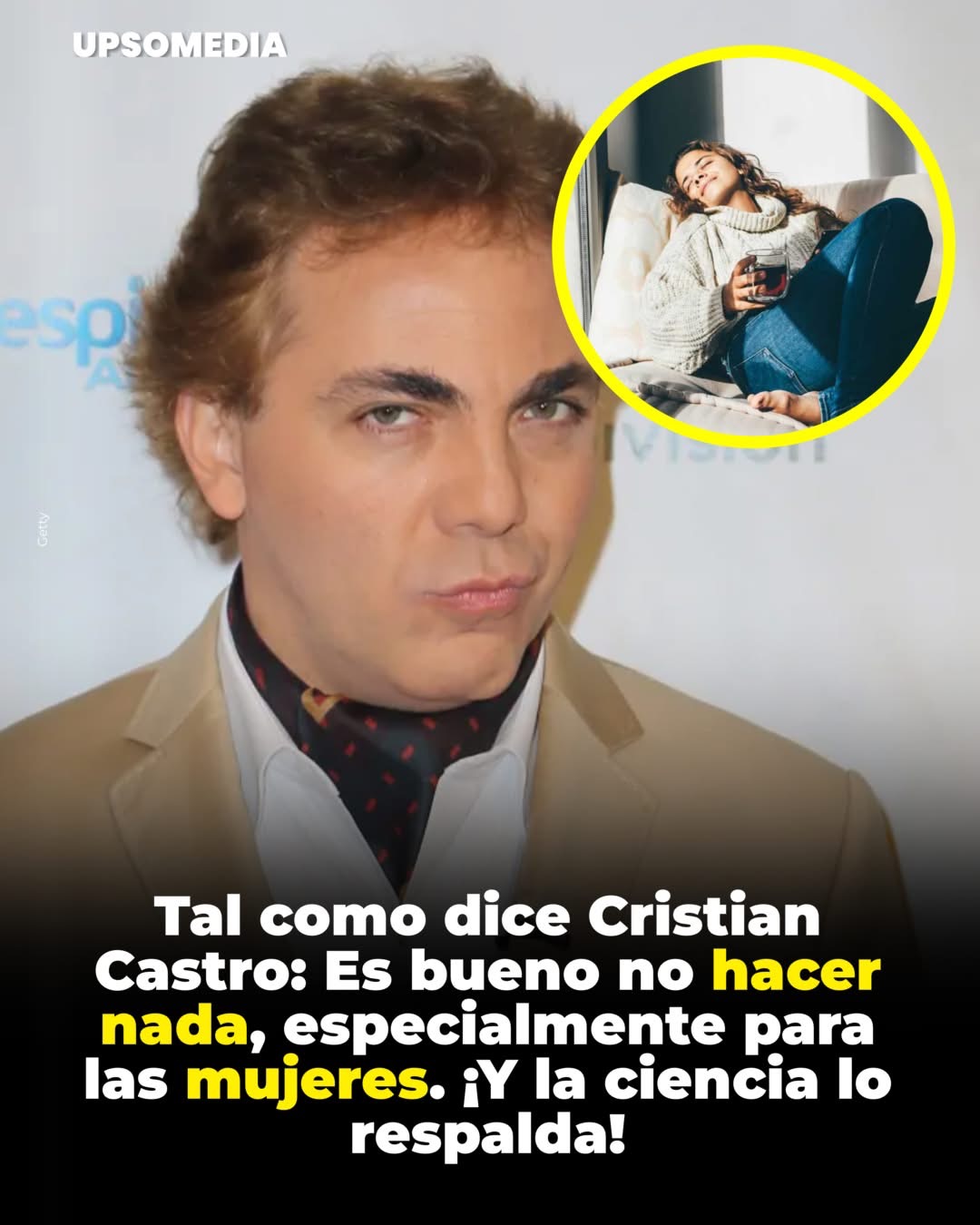Cristian Castro dice que no hacer nada es un arte