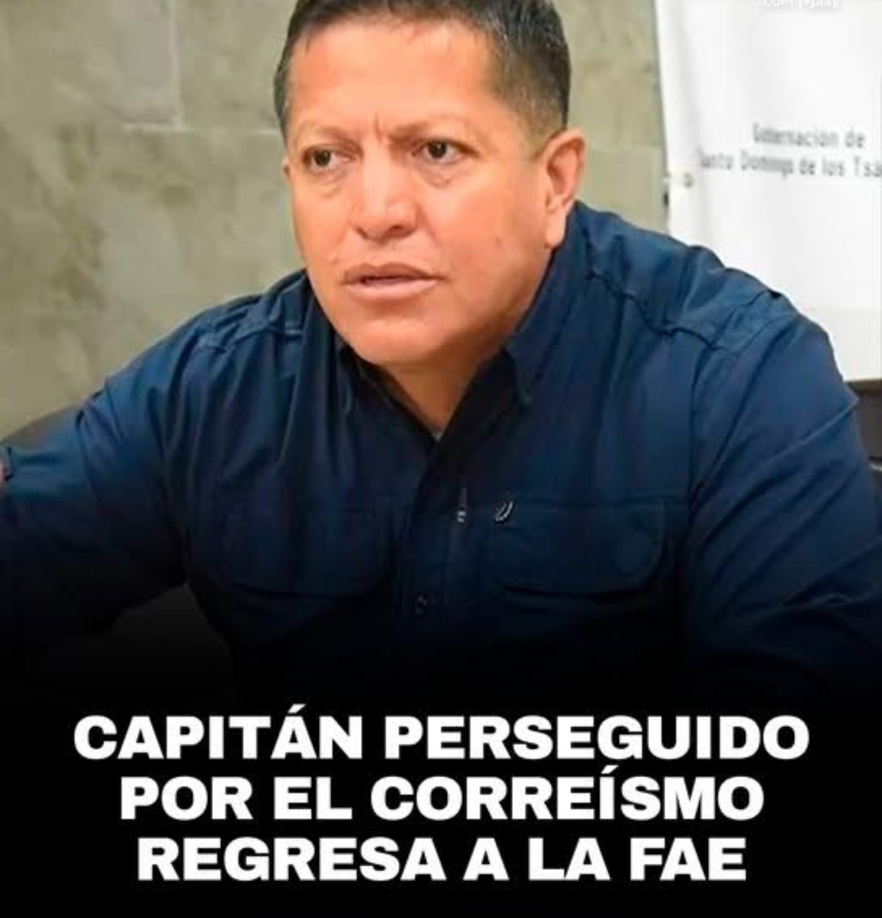 DIEGO PEÑAHERRERA, EXJEFE DE SEGURIDAD DE LA ESPOSA DEL EXPRESIDENTE RAFAEL CORREA, SERÁ REINTEGRADO A LA FAE