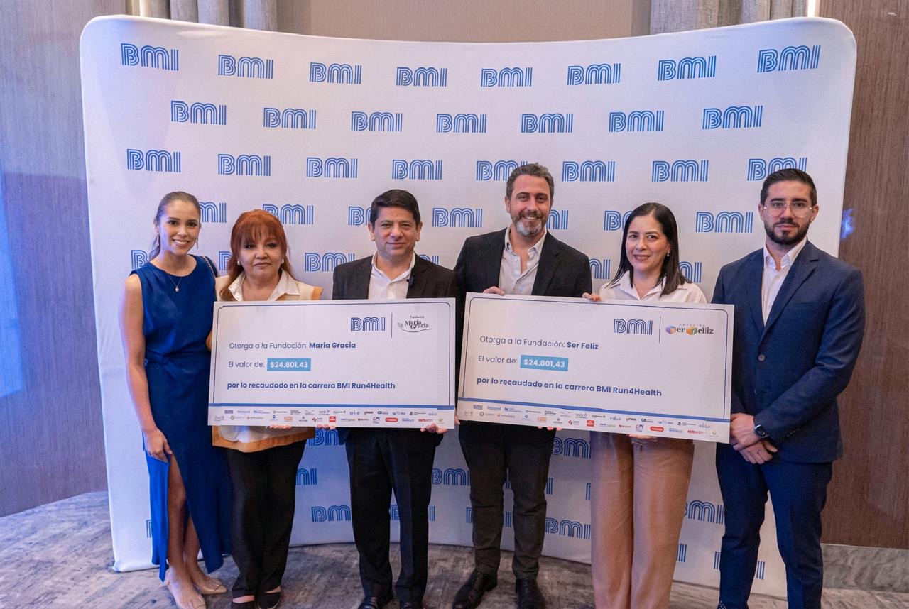 BMI Ecuador empresa organizadora de BMI Run4Health 2025, supera su meta y entrega $75.000 a tres fundaciones de Quito y Guayaquil