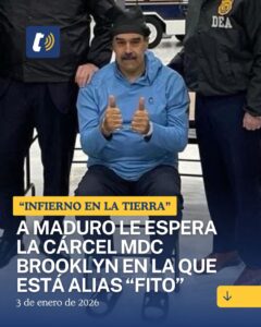 Metropolitan Detention Center (MDC) en Sunset Park, Brooklyn, Nicolás Maduro ha comenzado su primera noche