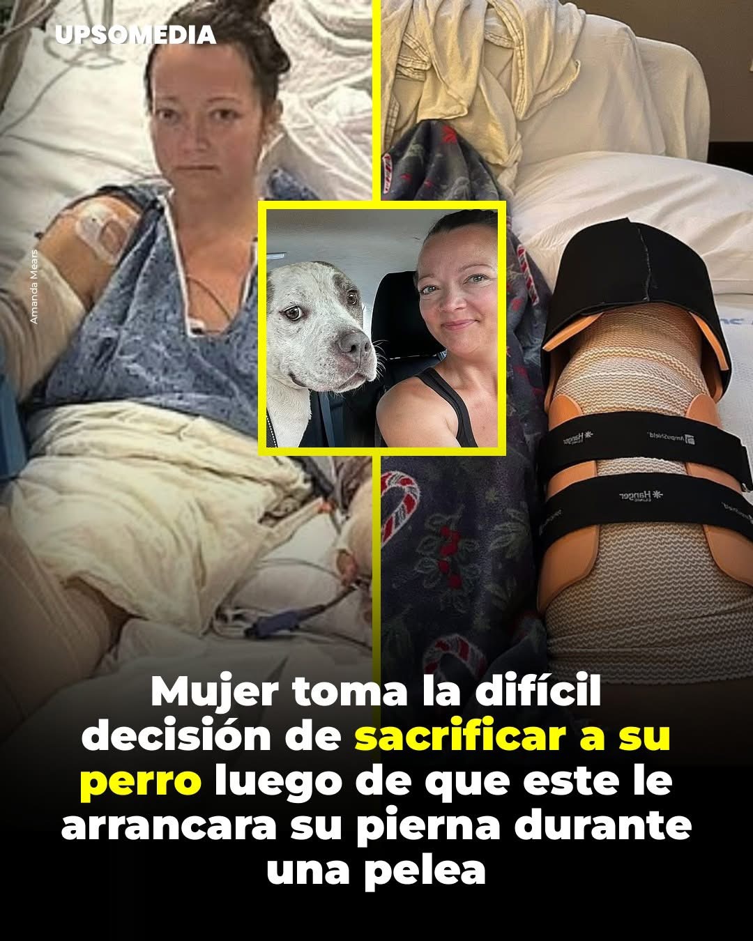 Decidió amputarse la extremidad y poner fin a la vida de Dennis, su mascota de toda la vida