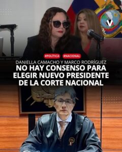 DANIELLA CAMACHO Y MARCO RODRÍGUEZ DISPUTAN LA PRESIDENCIA DEL ALTO TRIBUNAL