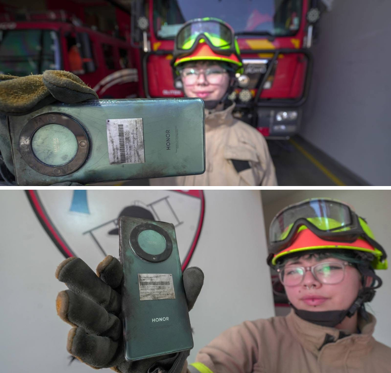 SMARTPHONE HONOR 5 LITE DE UNA BOMBERA SOBREVIVE A INCENDIO FORESTAL