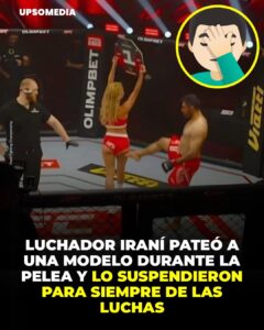 Ali Heibati, fue suspendido de por vida tras patear a la mujer que mostraba el cartel