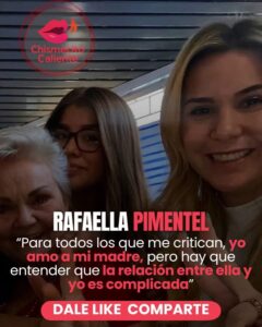 Rafaella Pimentel se pronunció ante las críticas