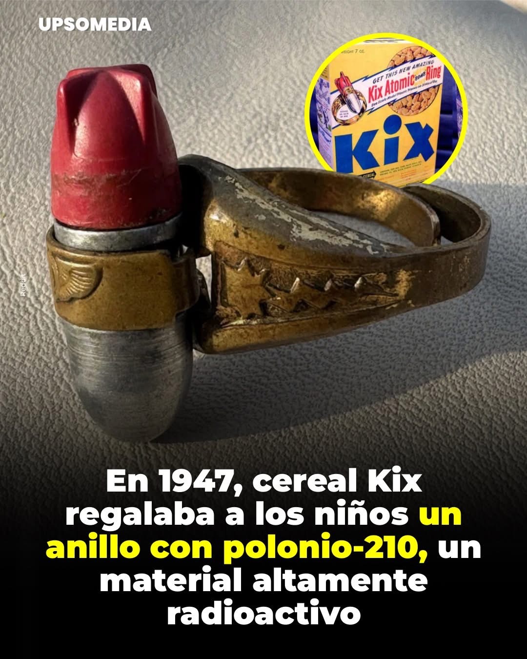 General Mills lanzó una promoción de su cereal Kix que incluía un anillo “Atomic Bomb”