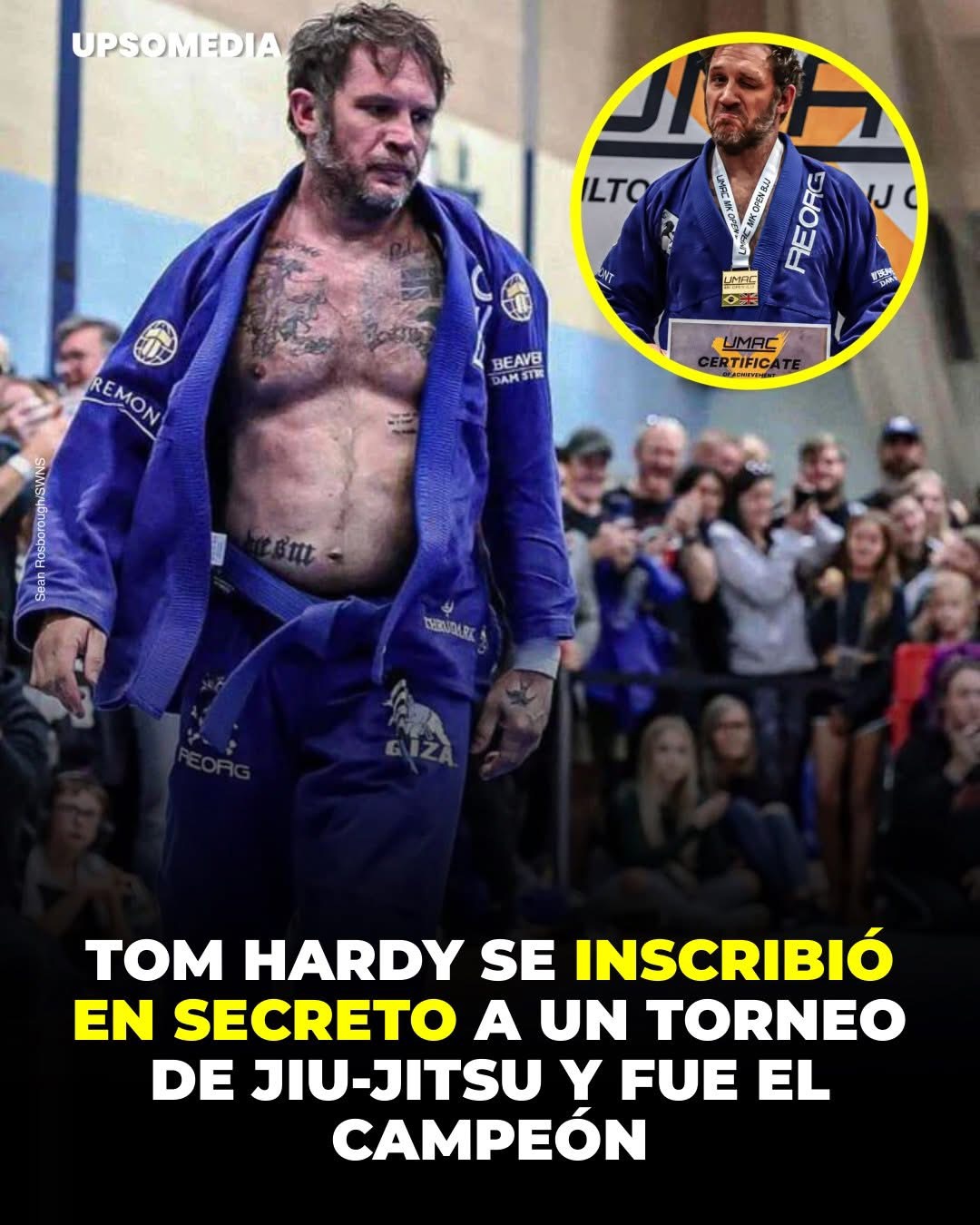 Tom Hardy participó en un evento de Jiu-Jitsu Brasileño