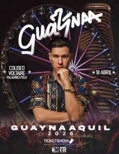 GUAYNAA LLEGA POR PRIMERA VEZ AL PAÍS Y PONDRÁ A BAILAR A GUAYAQUIL EL 18 DE ABRIL
