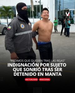 INDIVIDUO MOSTRÓ UNA SONRISA TRAS SER DETENIDO EN MANTA, PROVINCIA DE MANABÍ