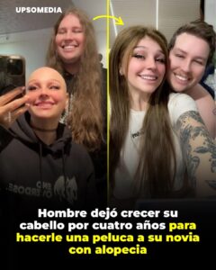 Su novio dejó crecer su propia melena durante cuatro años solo para ella