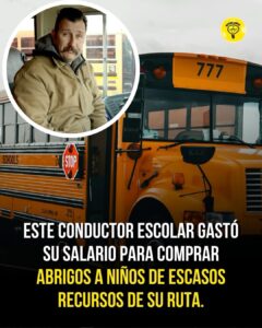 En Kennewick, Washington, un conductor de autobús escolar compró gorros y guantes para niños de escasos recursos