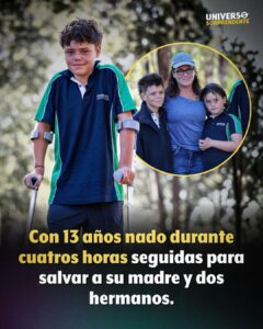 Tomo la decisión y gran desafío de nadar cuatro kilómetros hasta la orilla para buscar ayuda